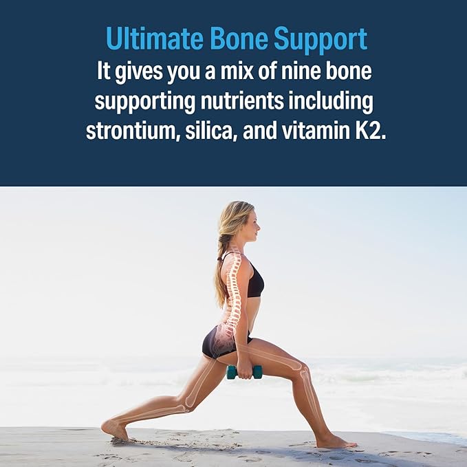 – Ultimate Bone Support Supplement, Strontium, Silica, Vitamin K2 and D3, Support Bone Health, Bone Strength, Non GMO, Gluten Free, Dairy Free, Soy Free, Vegan (60 Tablets)