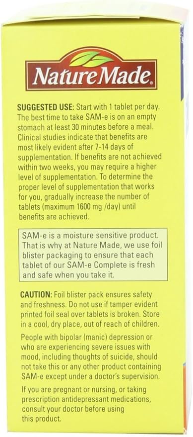 Nature's Made Sam-e Complete 400-mg 36 Tablets (2 Pack)