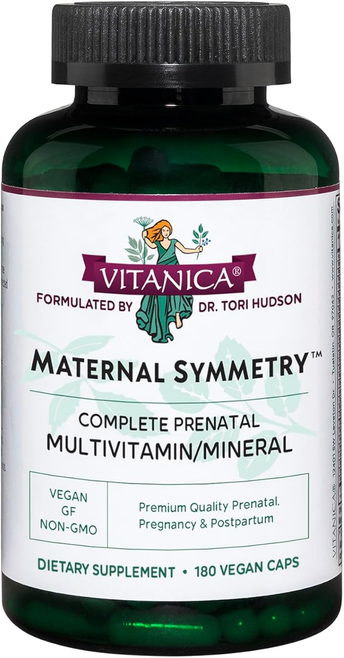 Vitanica Maternal Symmetry, Prenatal and Postnatal Vitamins, Vegan, 180 Capsules