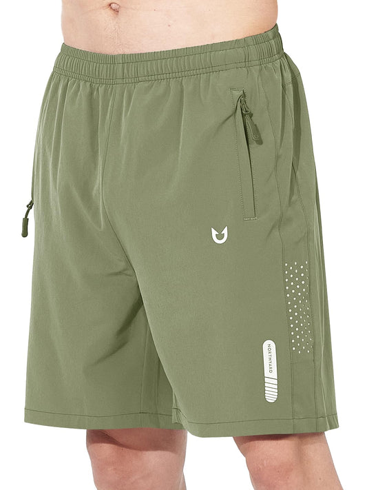 NORTHYARD Men's Athletic Running Shorts Quick Dry Workout Shorts 7"/ 5"/ 9" Lightweight Sports Gym Basketball Shorts Hiking Exercise LIGHTGREEN S