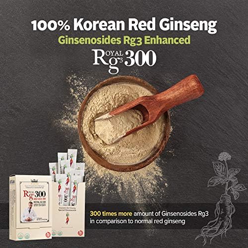 RG3 300- Ginsenosides Rg3 Enhanced (Rg3 : 50mg/Sachet) Korean Red Panax Ginseng Powder-Made in Korea, 10 Sachets, Rare Ginsenoside