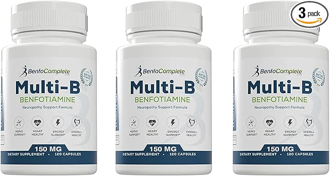 Benfotiamine Multi-B Neuropathy Support Formula for The Nutritional Support of Neuropathy - 360 Capsules - Pack of 3 Bottles