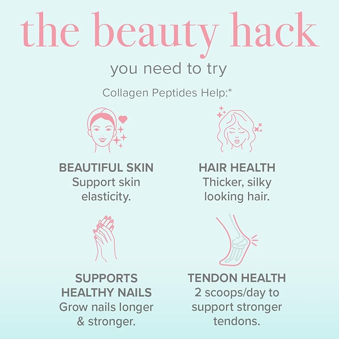 BODi Bioactive Collagen Peptides Powder, Collagen Type I & III for Skin, Hair and Nail Health, Gluten-Free Supplement for Women - Hydrolyzed Collagen, Unflavored, 2.47 oz, 28 Servings