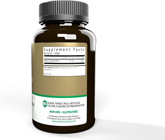 Windmill VIT D 2000 IU SOFTGELS WMILL 100 (Pack of 3)