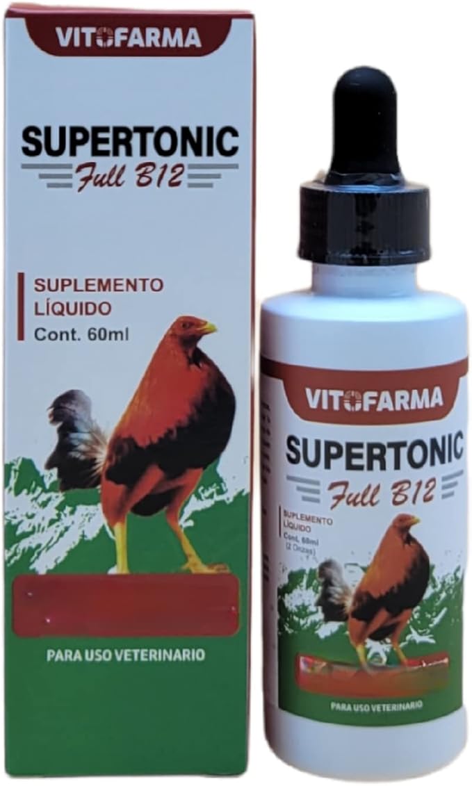 Supertonic Full B12 for Rooster - Multivitamin boosters for Roosters, Vitamin Recovery Liquid 60ml