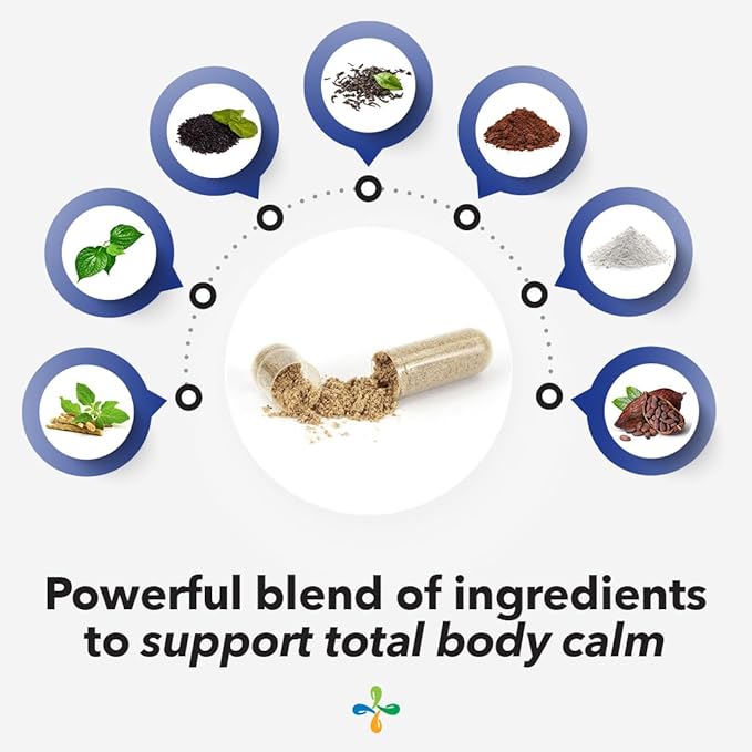 Anxie-T Plus - Extra Strength Stress Relief Supplement - Supports Mood & Mental Focus - Feel Calm and Relaxed - Eases Tension & Nervousness - Ashwagandha, Kava Kava, GABA & L-Theanine - 60 Capsules