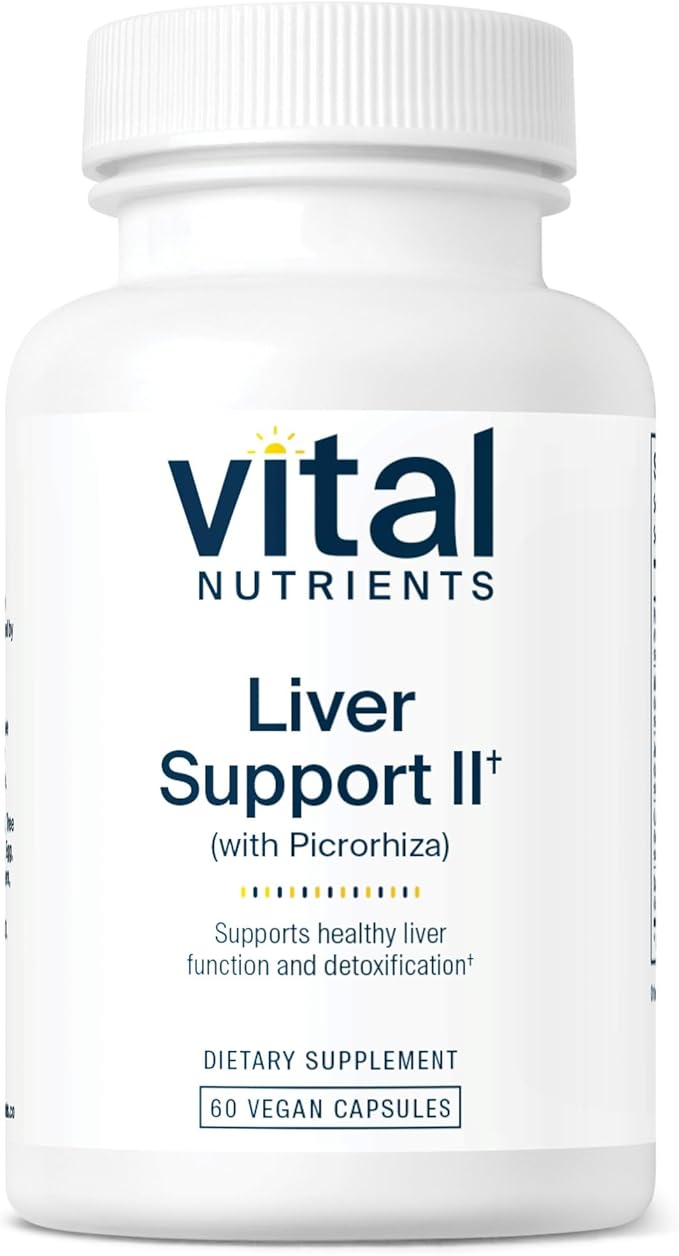 Vital Nutrients Liver Support II with Picrorhiza, Milk Thistle and Curcumin | Vegan Supplement | Herbal Combination to Support Healthy Liver Function* | Gluten, Dairy and Soy Free | 60 Capsules