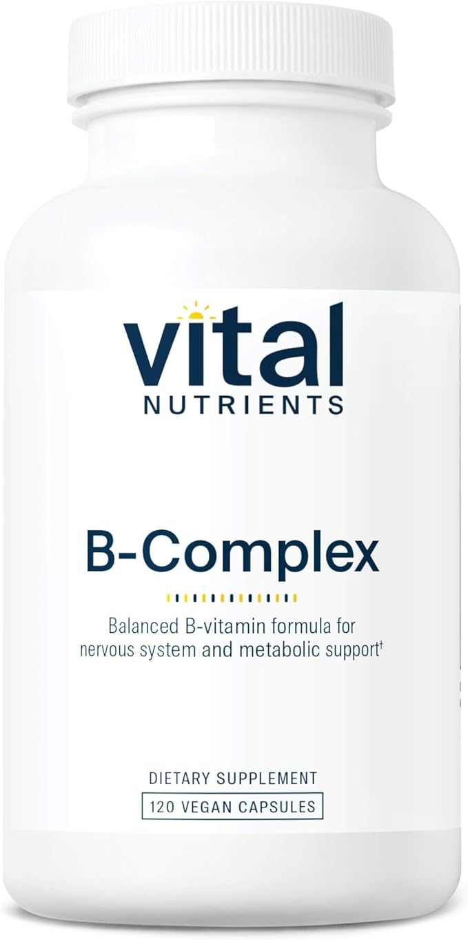 Vital Nutrients Vitamin B-Complex | Vegan High-Potency Methylated B Complex Vitamins | B Vitamins Support Energy Production, Metabolism, and Heart Health* | Gluten, Dairy, Soy Free | 120 Capsules