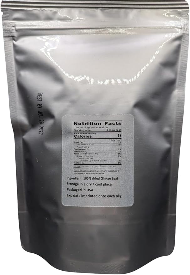 Ginkgo Leaf - Ginkgo Biloba Loose Leaf 100% from Nature (04 oz)