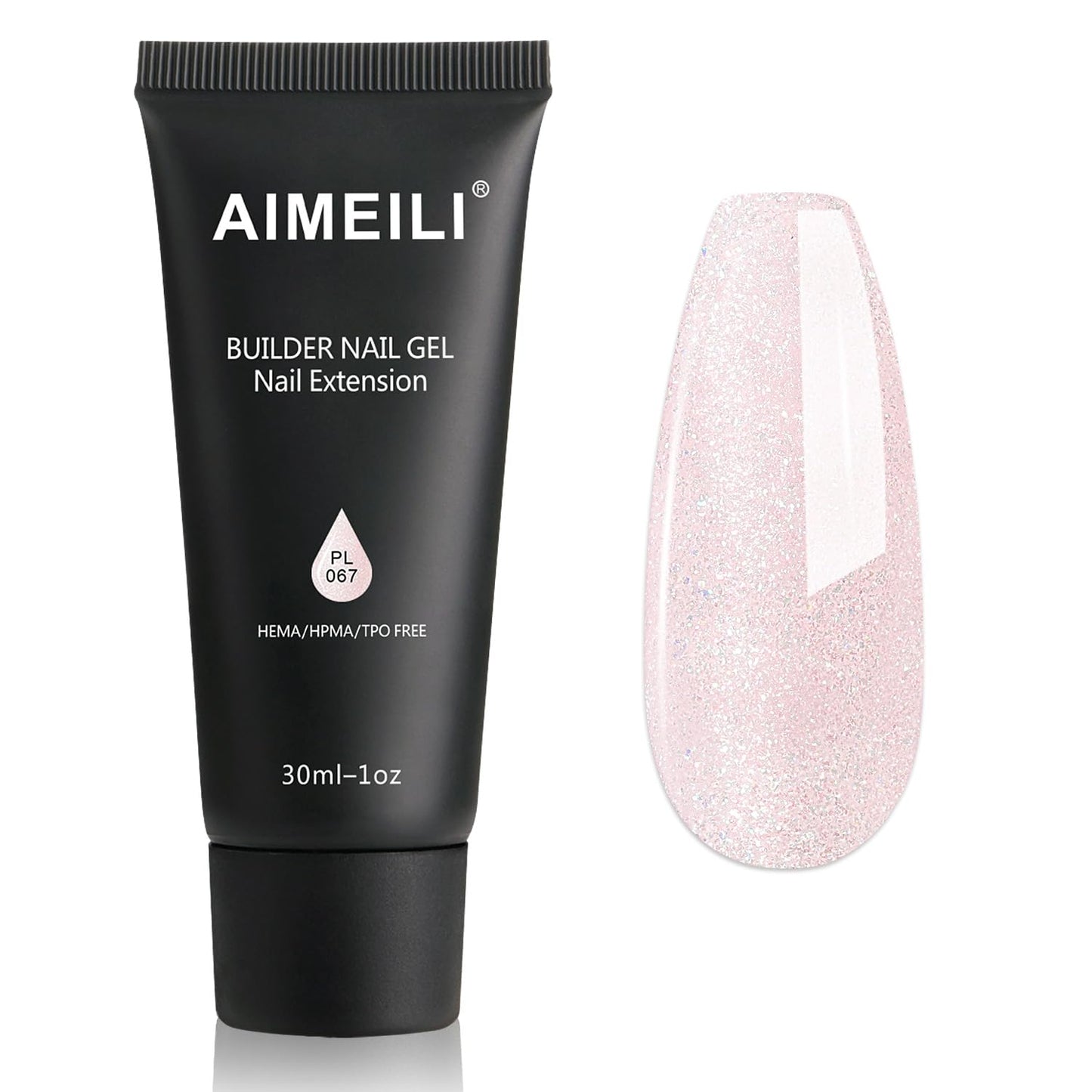 AIMEILI Poly Nail Extension Gel Builder Nail Gel Hema Free Poly Nail Enhancement Nail Art Design DIY Salon Nail At Home Gift for Women Nail Gel - 067