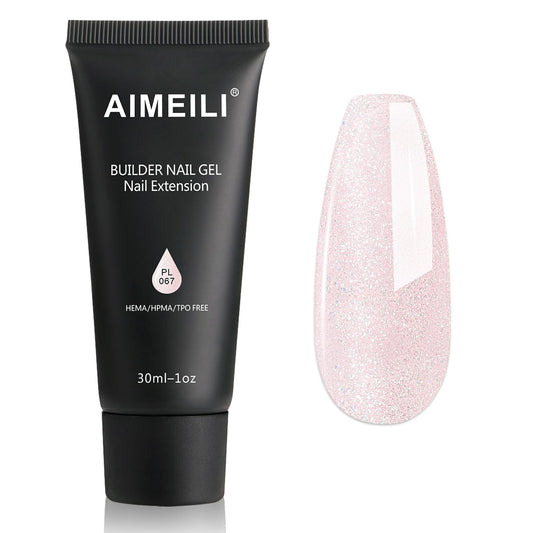 AIMEILI Poly Nail Extension Gel Builder Nail Gel Hema Free Poly Nail Enhancement Nail Art Design DIY Salon Nail At Home Gift for Women Nail Gel - 067