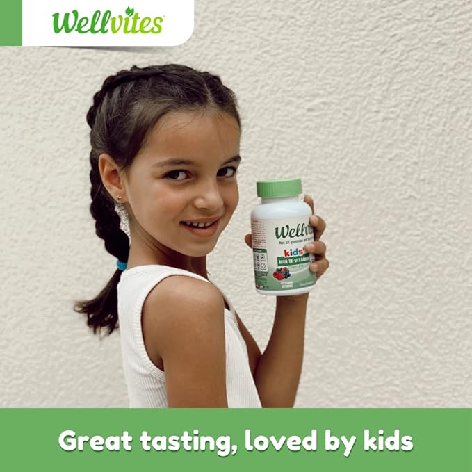 Kids Multivitamin Gummies - Sugar Free, Vegan, Non-GMO, Vitamin A, D, B6, B12 and C - No Artificial Sweeteners, Gluten-Free, Gelatin-Free - 60 Count (30 Day Supply)