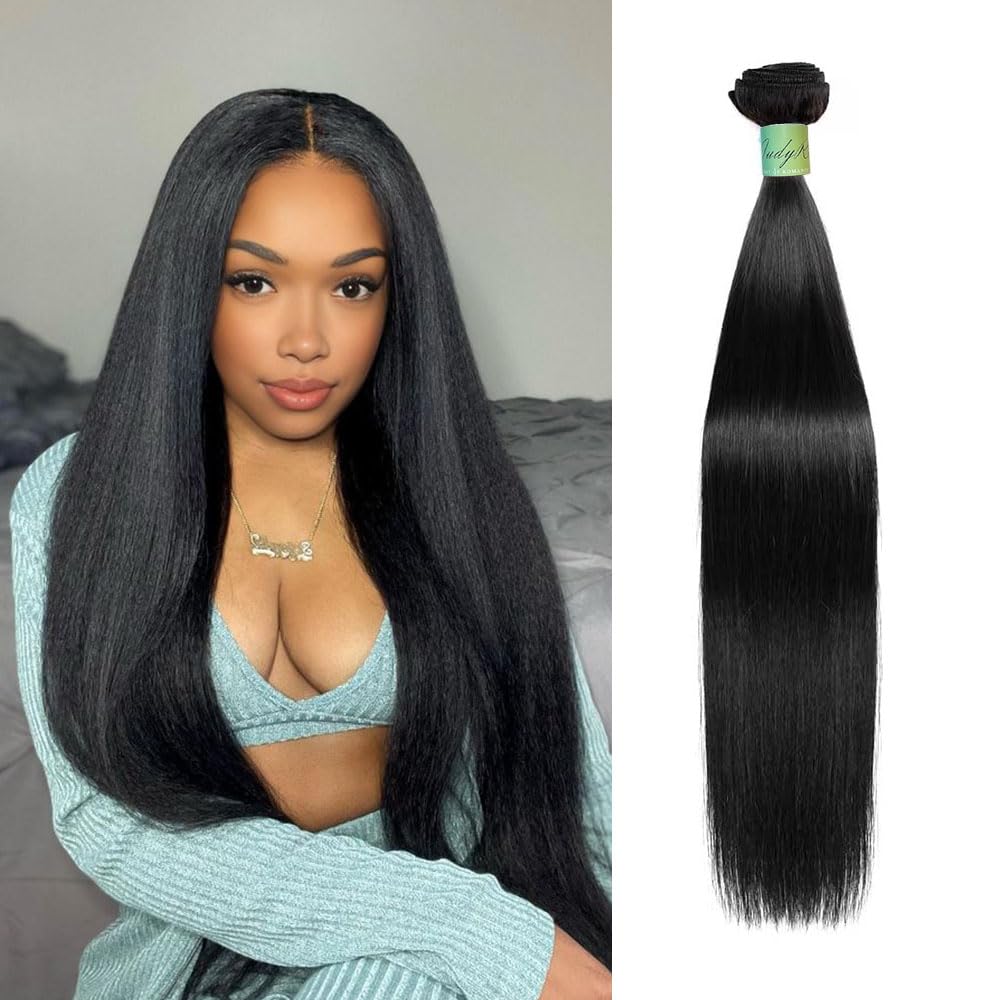 AnJudyReid 11A Straight Hair Bundles 1 Bundles Brazilian Virgin Human Hair Bundles Straight 22 Inch 100% Unprocessed Virgin Hair 1 Bundles Straight Weave Hair Human Bundles