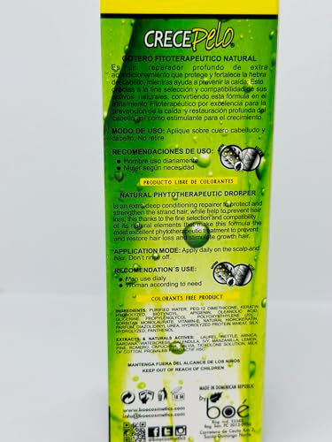 Natural Phytotherapeutic Hair Growth Dropper – 4.25 oz – Intensive Scalp Treatment for Hair Loss Prevention & Regeneration – Strengthens & Hydrates Follicles – 100% Natural Extracts