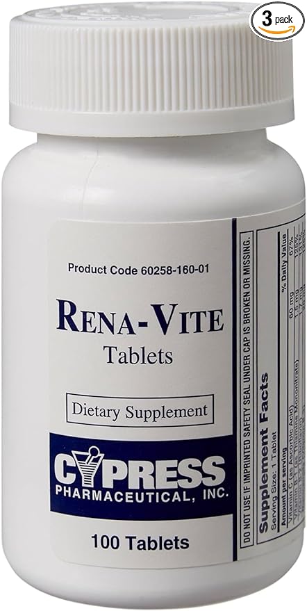 Rena-Vite Tablets, 100 Tablets Per Bottle (3 Bottles)