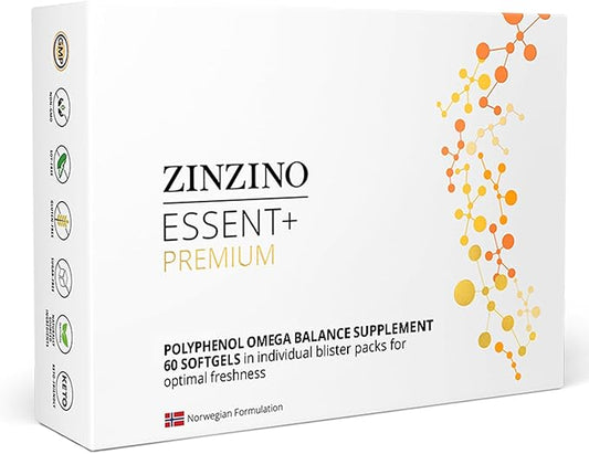 Essent+ Premium, Advanced Polyphenol Omega Balance with Fish Oil, Glycerin, Cold-Pressed Extra Virgin Olive Oil, Vitamin D - 60 Softgels