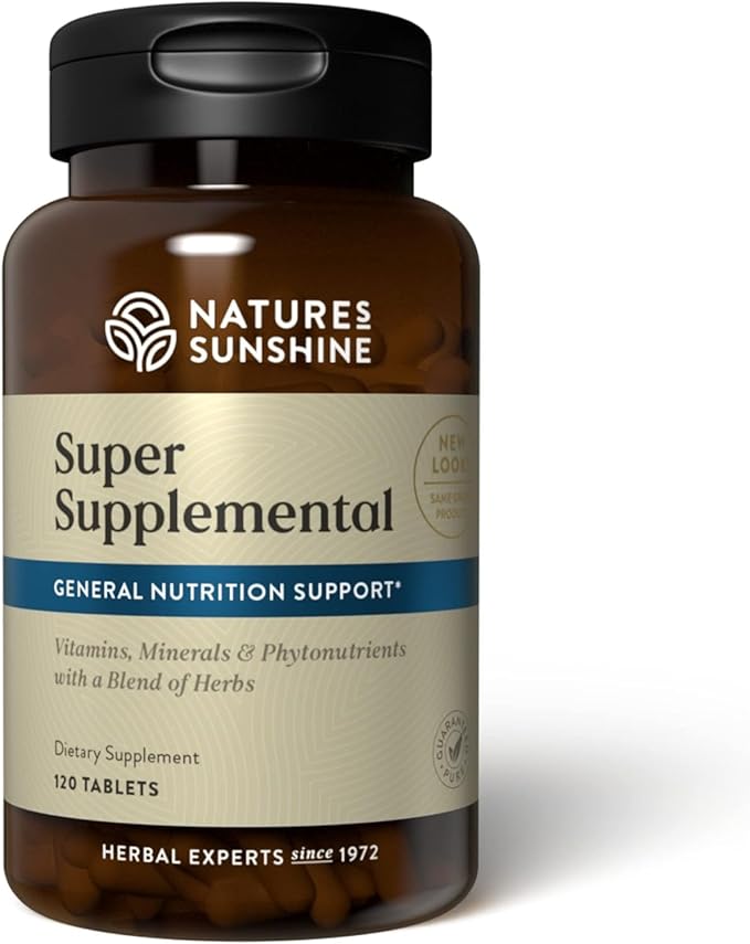 Nature's Sunshine Super Supplemental: Complete Multivitamin with Minerals, Antioxidants & More for Nutritional Gaps, Overall Health, Immune & Energy Support. 120 Tabs