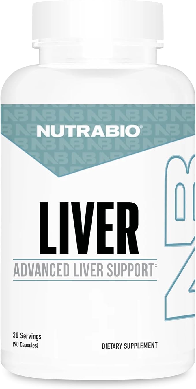 NutraBio Liver Supplement- Advanced Liver Support with Milk Thistle, Glutathione, Tudca- Antioxidant, Detox, & Cleanse - 90 Capsules