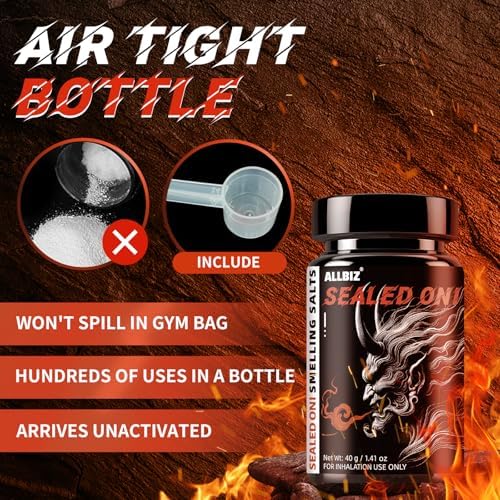 Potent Smelling Sálts for Athletes in Hockey, Weightlifting and Powerlifting - Instant Energy, Enhanced Focus & Motivation