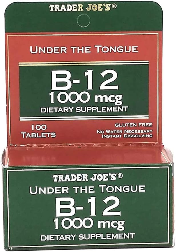 Trader Joe's Under The Tongue B-12 1000 mcg Dietary Supplement, 100 Tablets