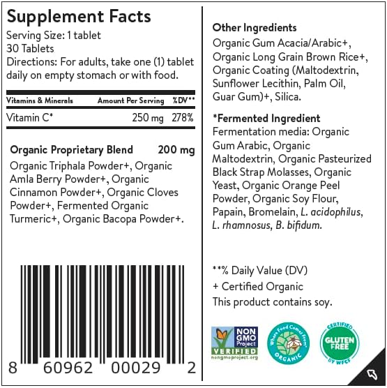 Movita Organic Vitamin D3 2500IU, Bottle Fermented Vitamin C 250mg Bottle