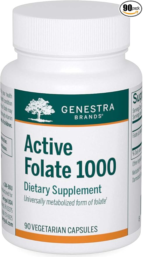 Genestra Brands Active Folate 1000 | Folate Supplement with Metafolin | 90 Capsules