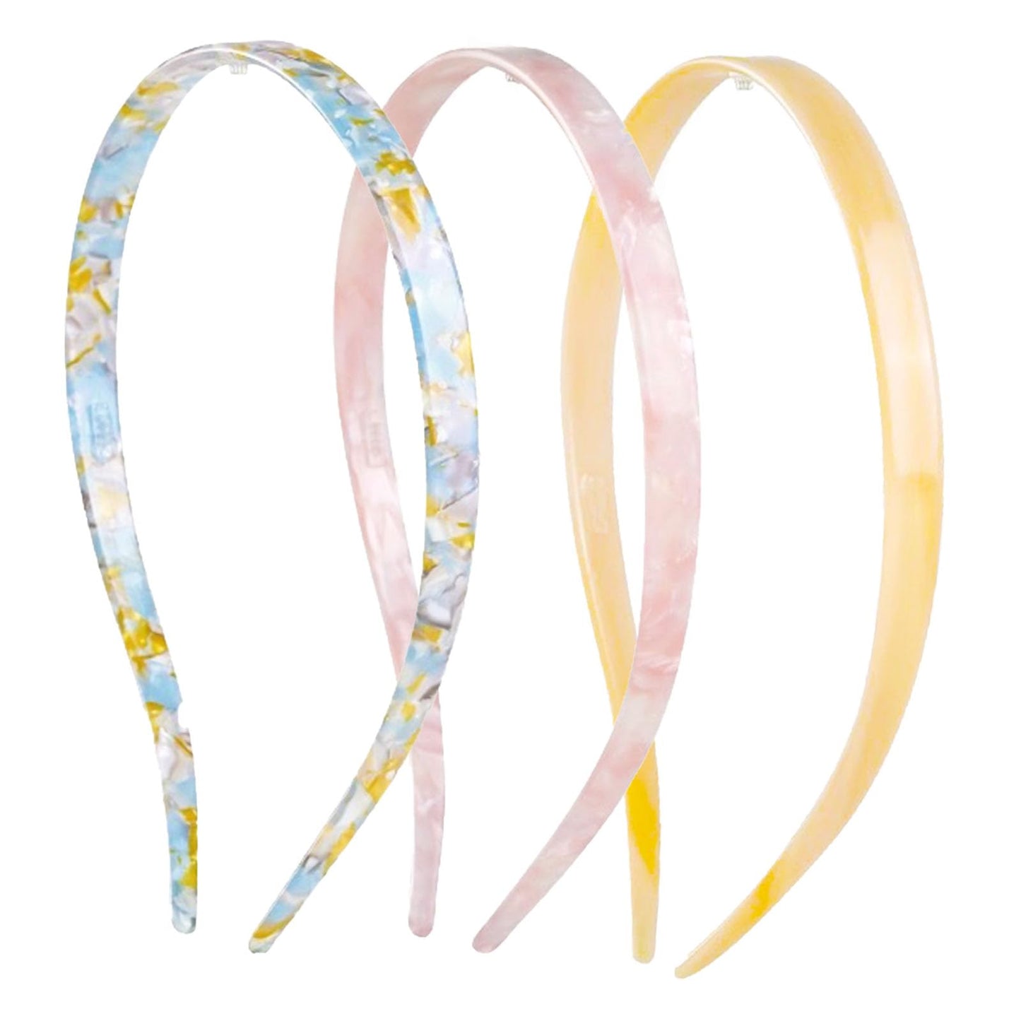 KOVOLITU 3 Pack Eyewear Headbands Comfortable Plain Headbands for Women Headband Designed for Eyewear Fashion Skinny Headbands(Beige,Pink,Blue)