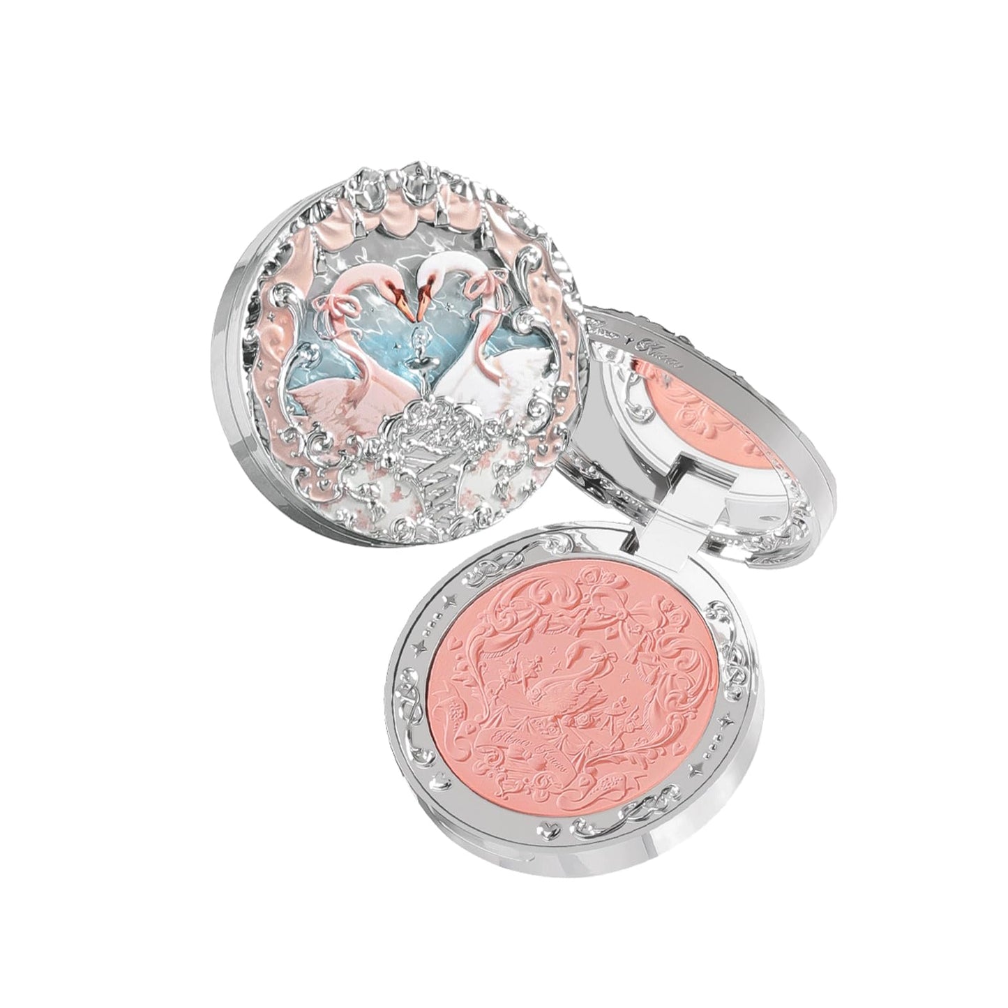 Flower Knows Swan Ballet Embossed Blush,Matte Finish,Buildable & Blendable Makeup Blush for Cheeks,Soft & Long-lasting for Girls & Women(05 Dreamy Season,5g)