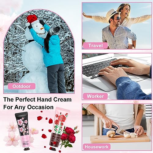 40 Pack Hand Cream Gifts Set- Valentines Day Gifts for Her, Women Gifts Bulk Lotion, Bridesmaid/Teacher Appreciation/Nurse Gifts, bulk gifts for coworkers Travel Size Hand Lotion for Dry Cracked Hands