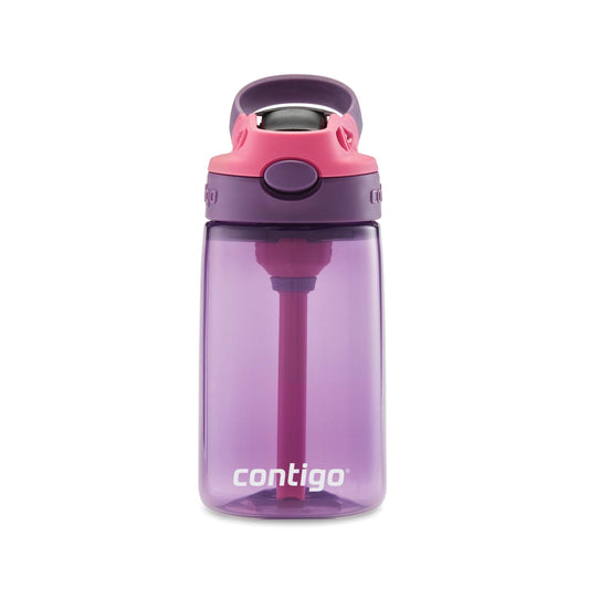 Contigo Kids Straw Water Bottle with AUTOSPOUT Lid, 14oz, Eggplant