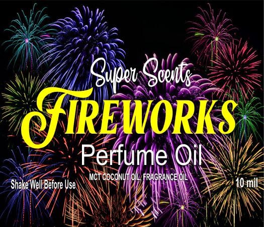 Fireworks Perfume Oil Fragrance Roll On 10ml Strong Unique Scent by Super Night Air and smoke scented