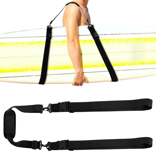 Frcctre Paddleboard Carry Strap, Adjustable Heavy-Duty SUP Carry Strap with Support Padded Shoulder Sling Nylon Carry Belt for Paddleboards, Surfboards, Longboards, Canoe and Kayaks