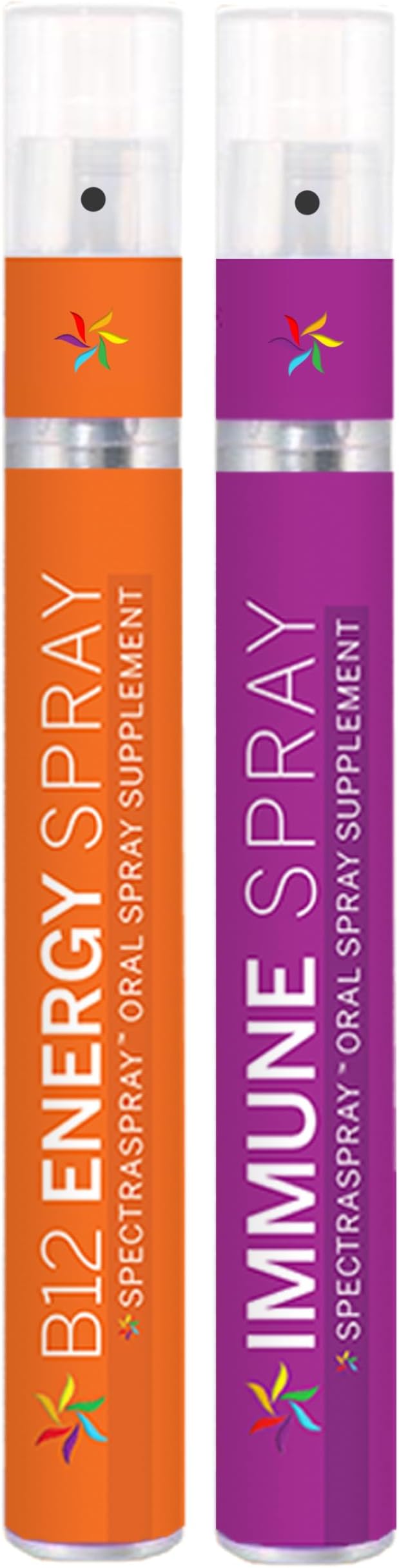 Spectraspray Travel Wellness Stay Well Kit - Immune Support & B12 Vitamin Oral Sprays Rapid Immunity Boost & Active Form of B12 for Recovery & Energy, Vegan & Gluten Free, 30 Day Supply per Spray