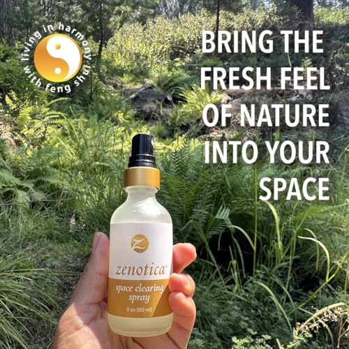 Zenotica® Feng Shui and Space Clearing Spray: Organic, Eco-Friendly, Fair-Trade Essential Oil Blend to Cleanse, Harmonize, Reset, and Restore Serenity and Balance. 2 Fluid Ounces (60ml).