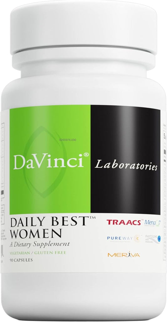 DAVINCI Labs - Daily Best Women - A Dietary Supplement with Vitamin B6, Vitamin B12 Vitamin C, Vitamin K2, and More - Vegetarian, Gluten-Free - 90 Capsules