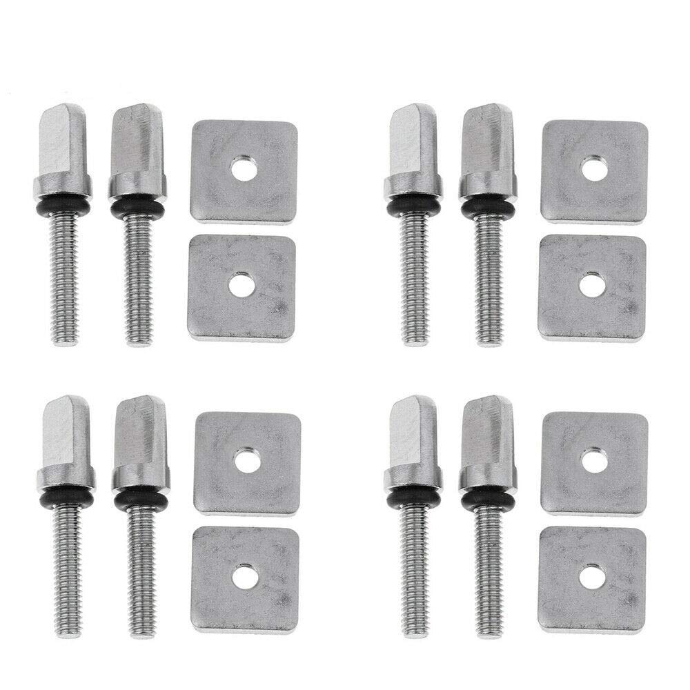 FASTROHY 8 Sets Stainless Steel Fin Bolt SUP Board Surfboard Longboard Screw and Plate