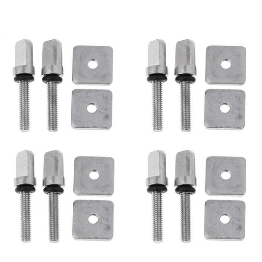 FASTROHY 8 Sets Stainless Steel Fin Bolt SUP Board Surfboard Longboard Screw and Plate