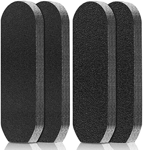 Flutesan 80 Pcs Stainless Steel Foot File Refills Foot File Replacement Pads Coarse Fine Pedicure File Refills Double Side Reusable Foot Rasp Pad with Removable Glue, 180 Grit, 120 Grit (Black)