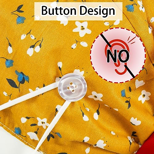 Scrub Caps Women Bouffant Scrub Hats Caps Nurses, Adjustable Working Cap Ponytail Pouch Tie Back Hats