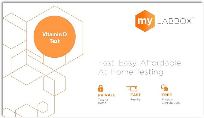 at Home Vitamin D Test Kit - Easy to Use & Accurate Blood Test for 25(OH) D Levels to Test for Vitamin Deficiencies - CLIA Certified Labs - FSA/HSA Accepted