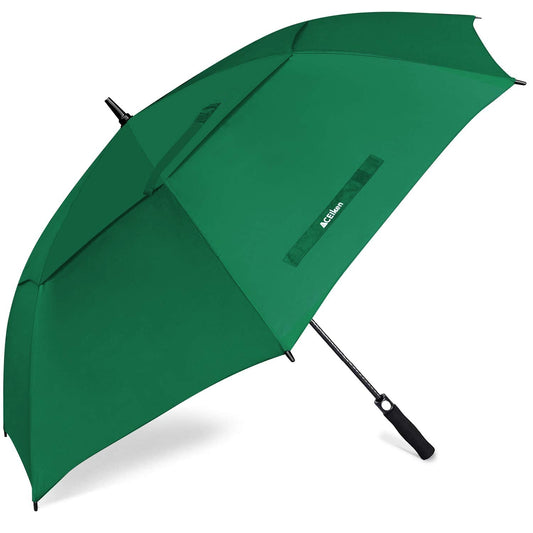 ACEIken Golf Umbrella Large 58/62/68 Inch Automatic Open Golf Umbrella Extra Large Oversize Double Canopy Vented Umbrella Windproof Waterproof for Men and Women (Dark Green, 62 inch)