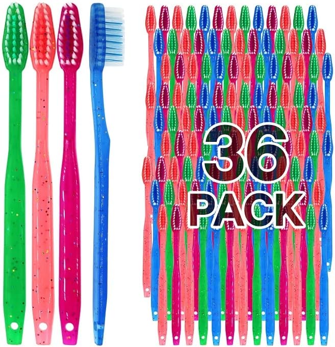 MEGA Pack Kids Disposable Toothbrushes with Paste | Children's Bubblegum Pre-Pasted & Individually Wrapped Toothbrush Bundle | Perfect for School, Camp, Summer Vacation, (36 Pack)