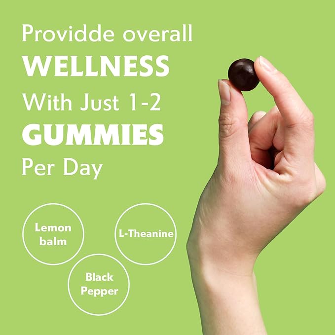 Nature's Key Upgraded 2.0 Ashwagandha Gummies, 3000mg Extra Potency Ashwagandha Supplement | with Vitamin D2, Lemon Balm, & Black Pepper ，for Stress Relief and Good Sleep (60 Count, Pack of 1)