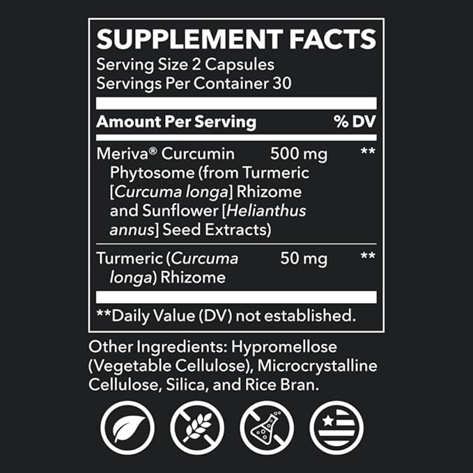 LifeSeasons Essentials Meriva Turmeric - Curcumin Phytosome Supplement - Supports Muscles Joints Bones & Liver - Enhance Circulation & Heart Health - Eases Body Stiffness & Aches - 60 Capsules