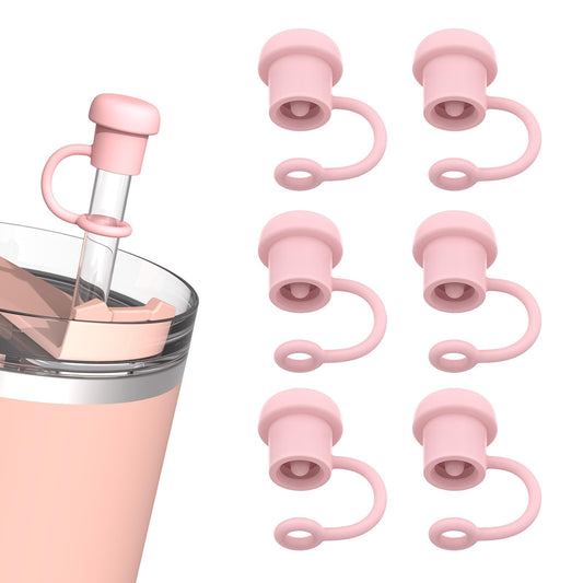 Adjustable Straw Cover for All Brand of Stanley, Simple Modern, Yeti, Owala, Hydro Flask, Reduce, Maars, Meoky, MaxBase, Beast, Hydrapeak and so on, Diameter 6mm-10mm, BPA Free, Dishwasher safe Pink
