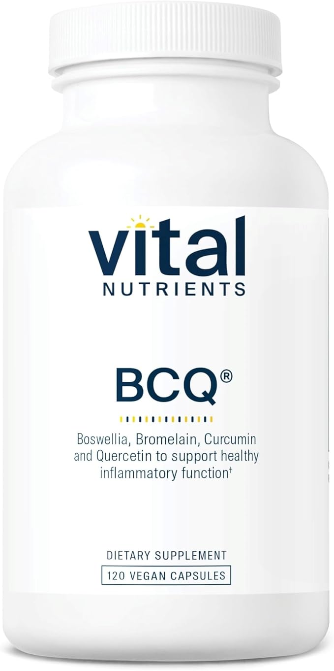 Vital Nutrients BCQ | Vegan Boswellia, Bromelain, Curcumin & Quercetin Supplement | Joint Support Supplement | Supports Sinus & Digestive Health | Gluten, Dairy, Soy Free | 120 Capsules