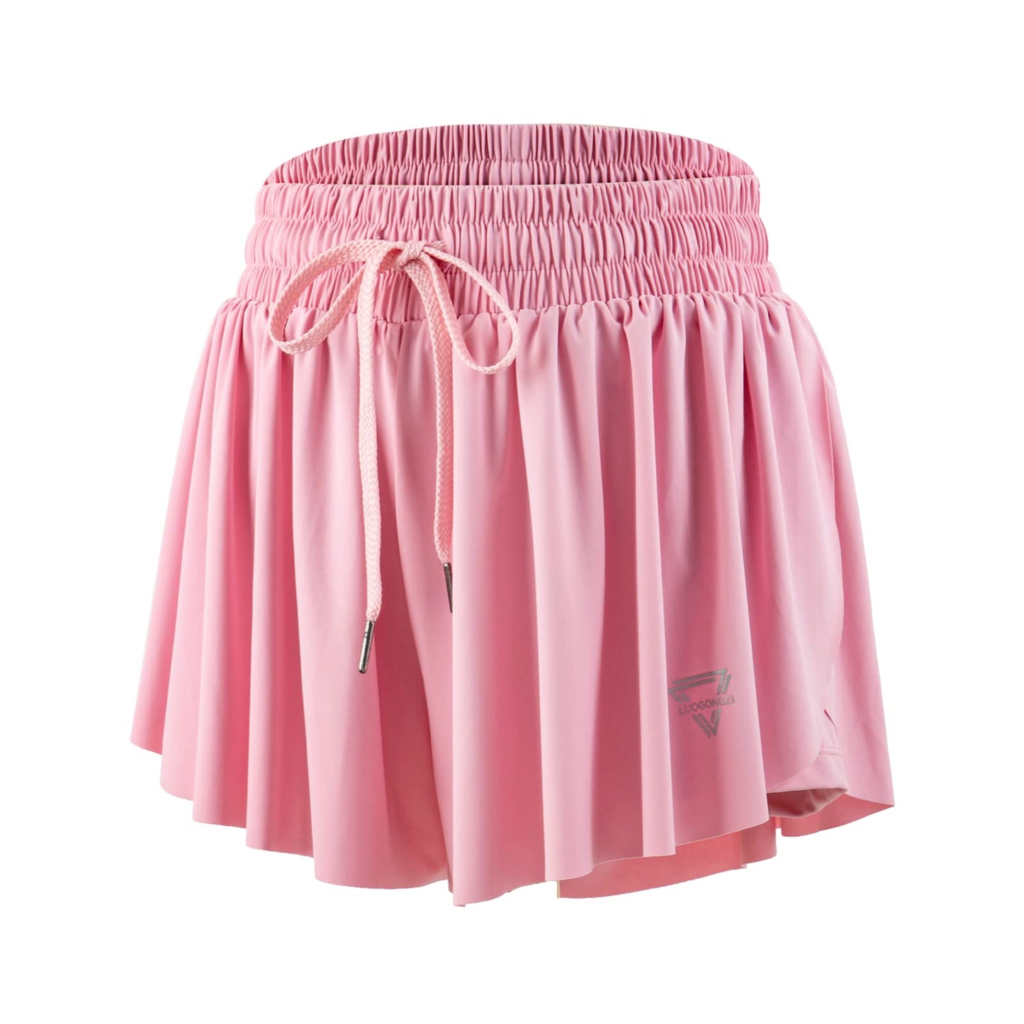 Flowy Preppy Clothes for Girls 10-12 Gym Yoga Shorts Athletic Workout Running Sweat Spandex Skirt Cute Teen Girls Skorts Comfy Trendy Aesthetic Stuff Summer(S,BB pink)