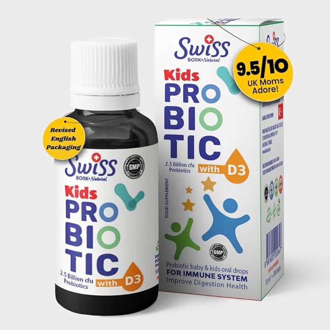 Baby Probiotic Drops with Vitamin D3 — Kids Probiotics for Gut Health, Effective Digestive Support, and Colic Relief – 10ML & 45 Days’ Supply (Halal)