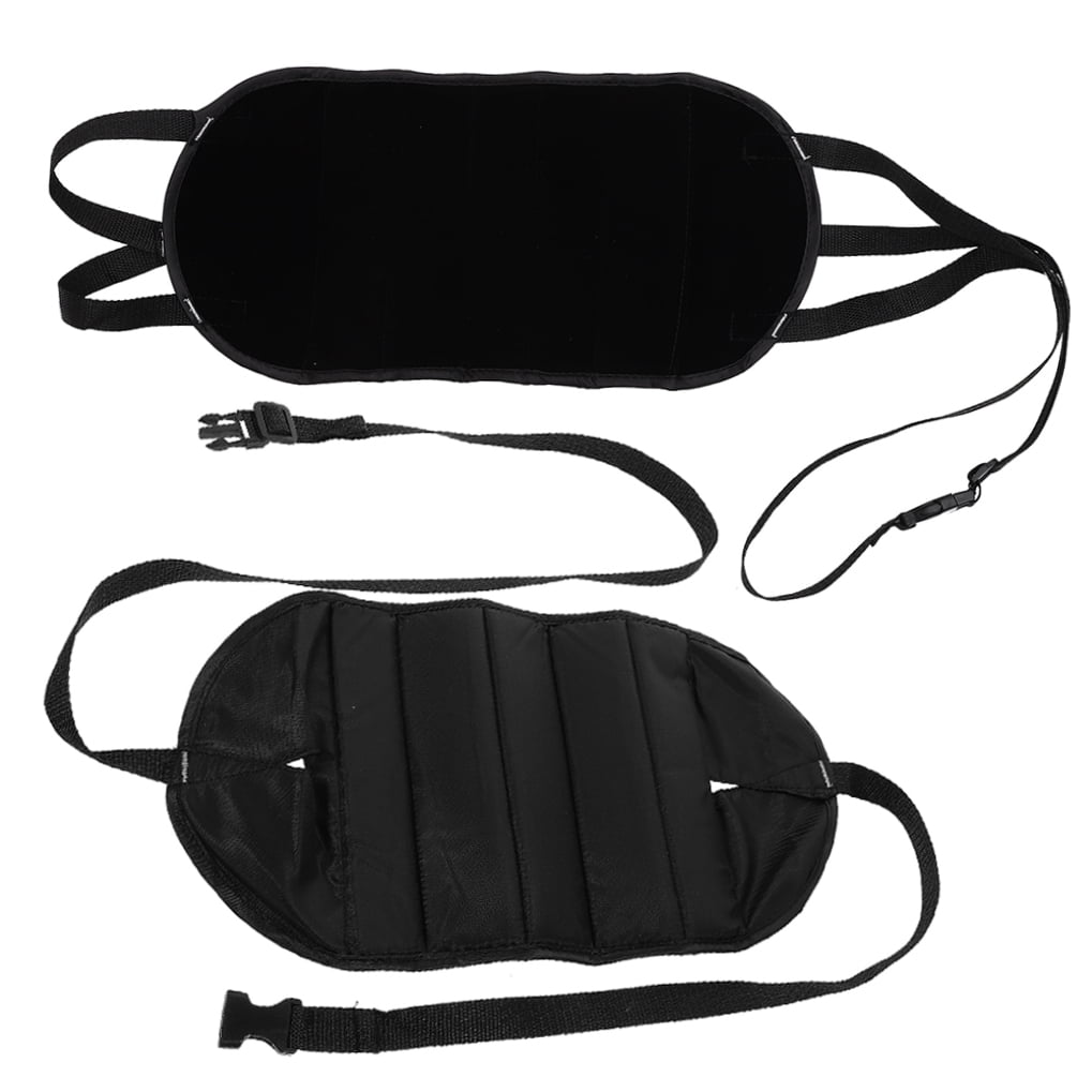 Milisten 2Pcs Black Foot Hammock with Oxford Cloth and Fleece Fabric for Home Use