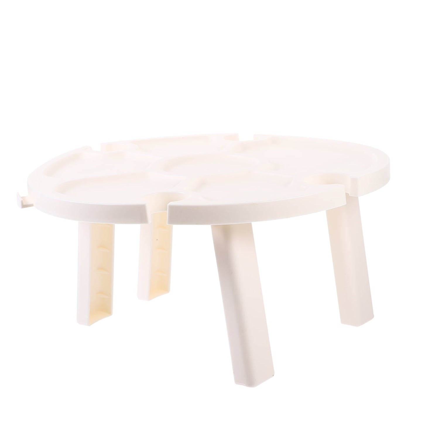 TAILTOSS 1Set Portable Folding Table for Outdoor Picnic with Compact Design White Plastic 11.8X11.8X11.8in